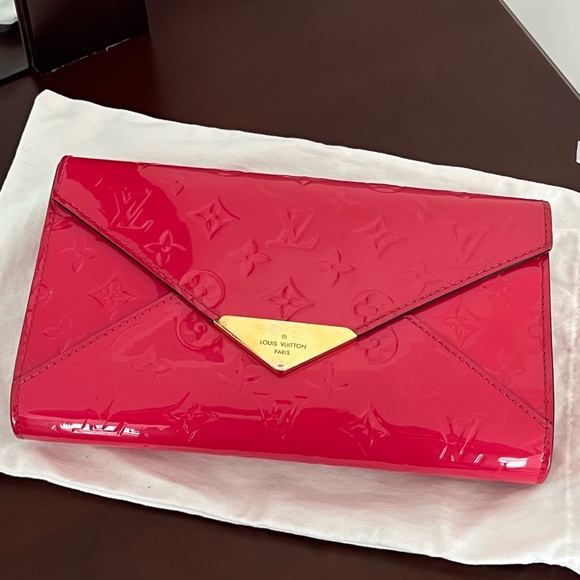 Louis Vuitton hot pink clutch - Picture 1 of 5